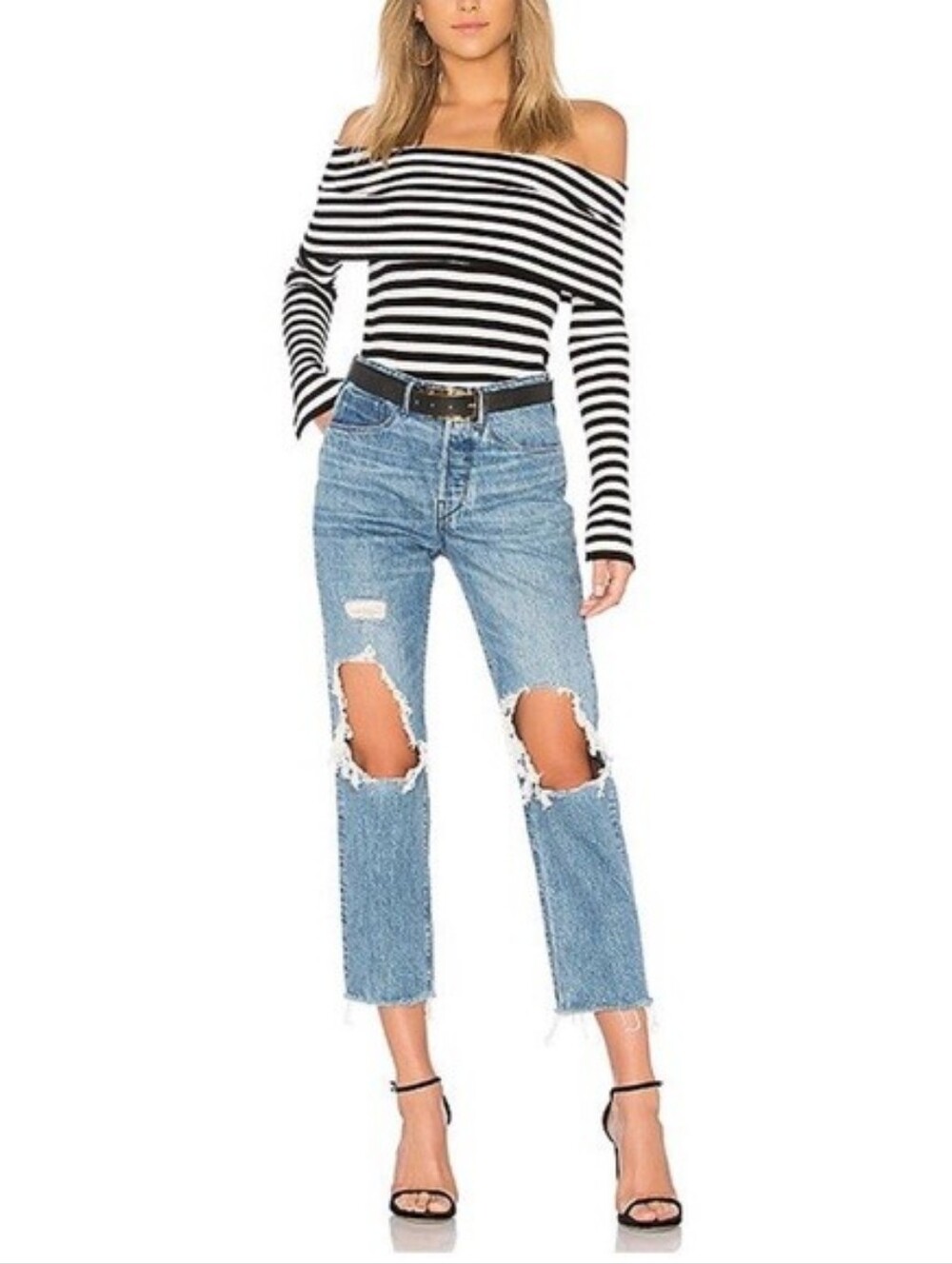 3x1 Higher Ground Boyfriend Crop Jean in Clutch Size 24 NWT
